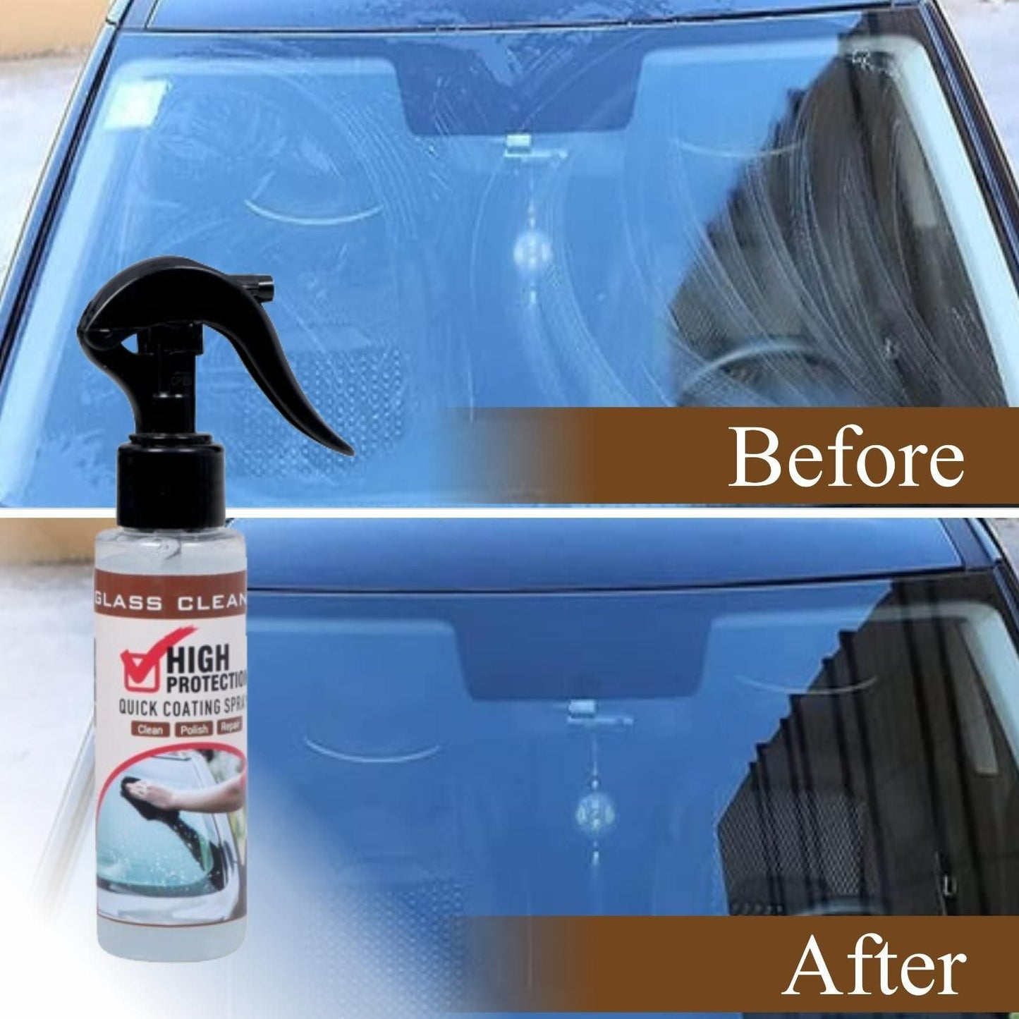 High Protection Glass Cleaner Quick Coating Spray 100 ml